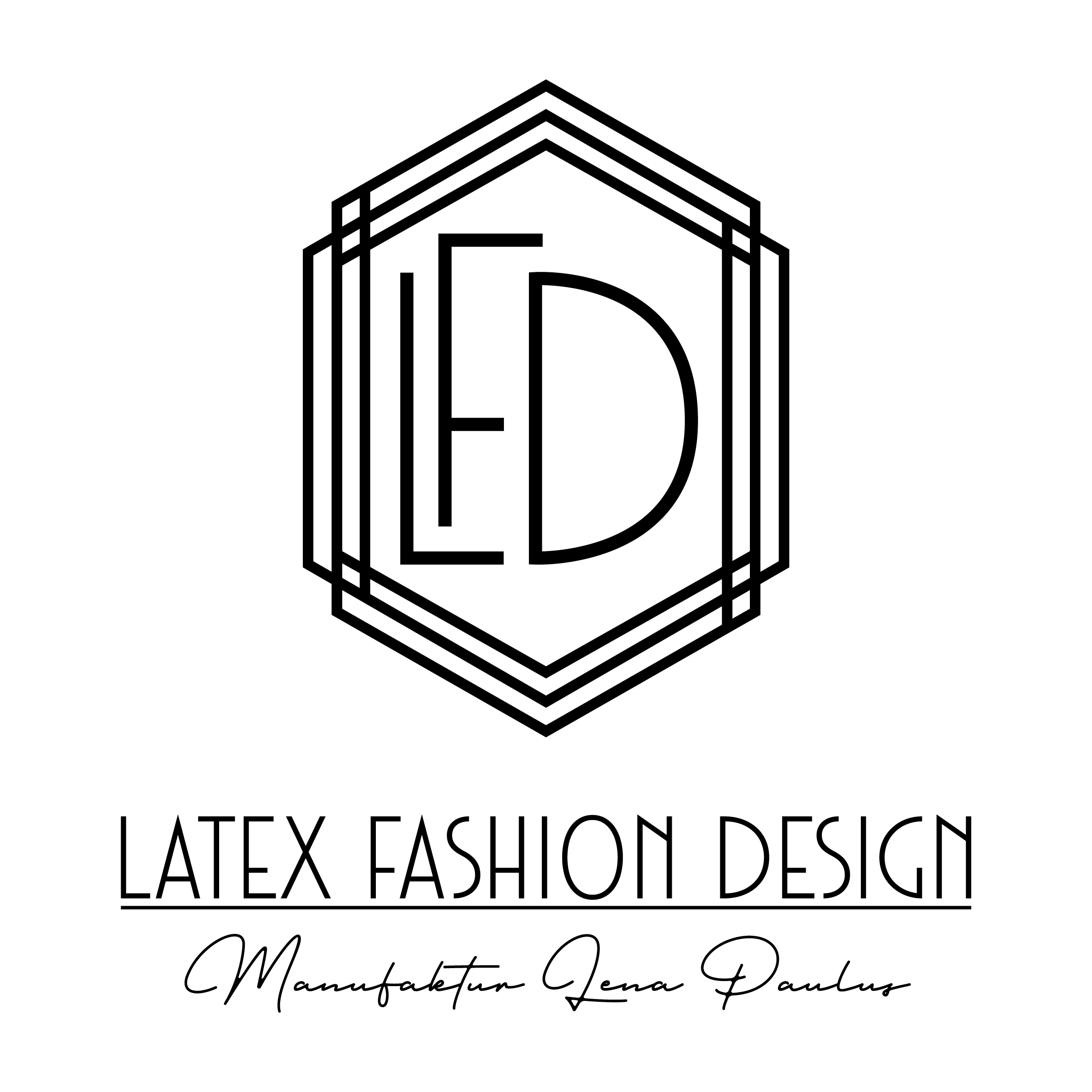 Latex Fashion design Logo schwarz3